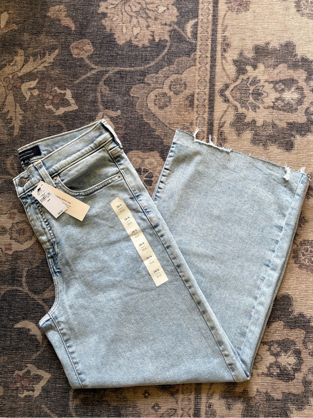 Banana republic cropped wide leg jeans